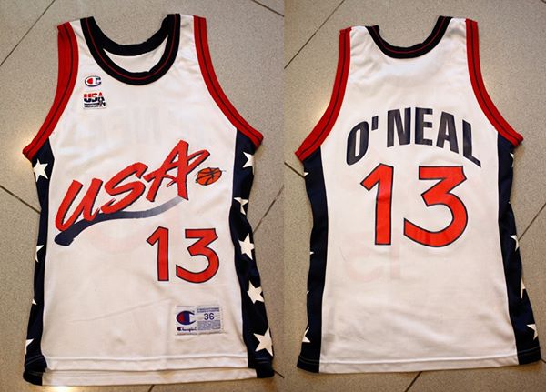 Shaquille O'Neal USA 1996 champions jersey