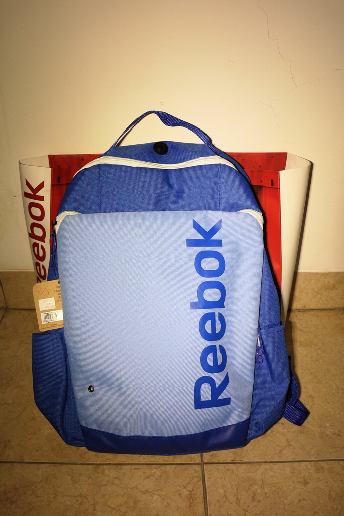 Tas Backpack Reebok tampak depan