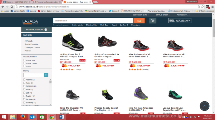 barang basket yang lengkap di Lazada