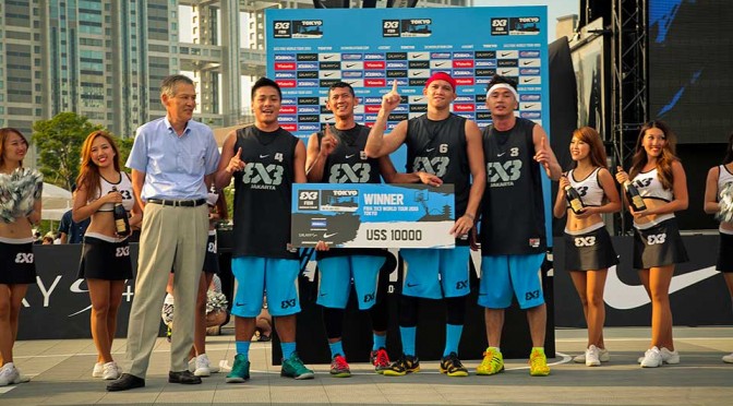 Rizky (kiri ke-2) saat memenangkan 3x3 Master di Jepang